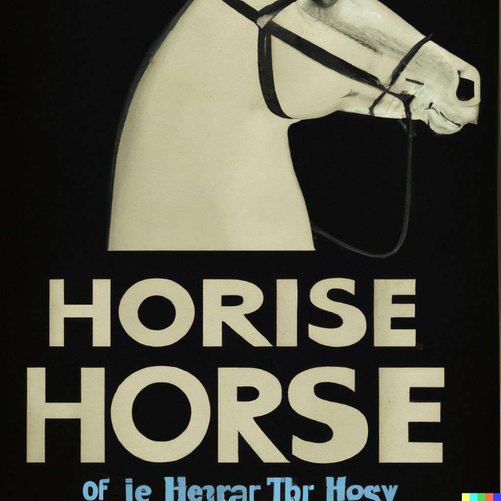 a horse, movie poster from the '20s